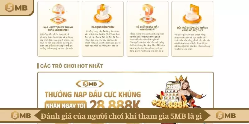 Đánh giá của người chơi khi tham gia 5MB là gì