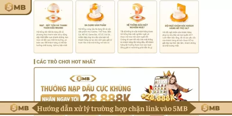 Hướng dẫn cách xử lý trường hợp chặn link vào 5MB 