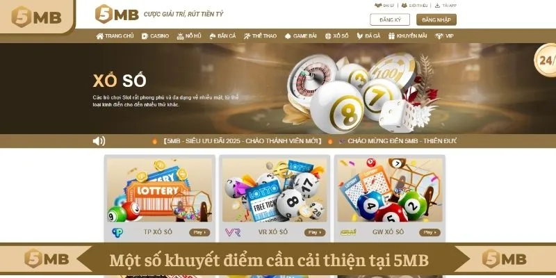 Một số khuyết điểm cần cải thiện tại nhà cái 5MB 