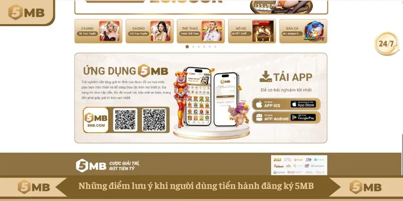 Những điểm lưu ý khi người dùng tiến hành đăng ký 5MB